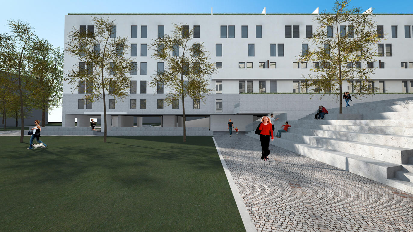 Vista do Interior do quarteirão